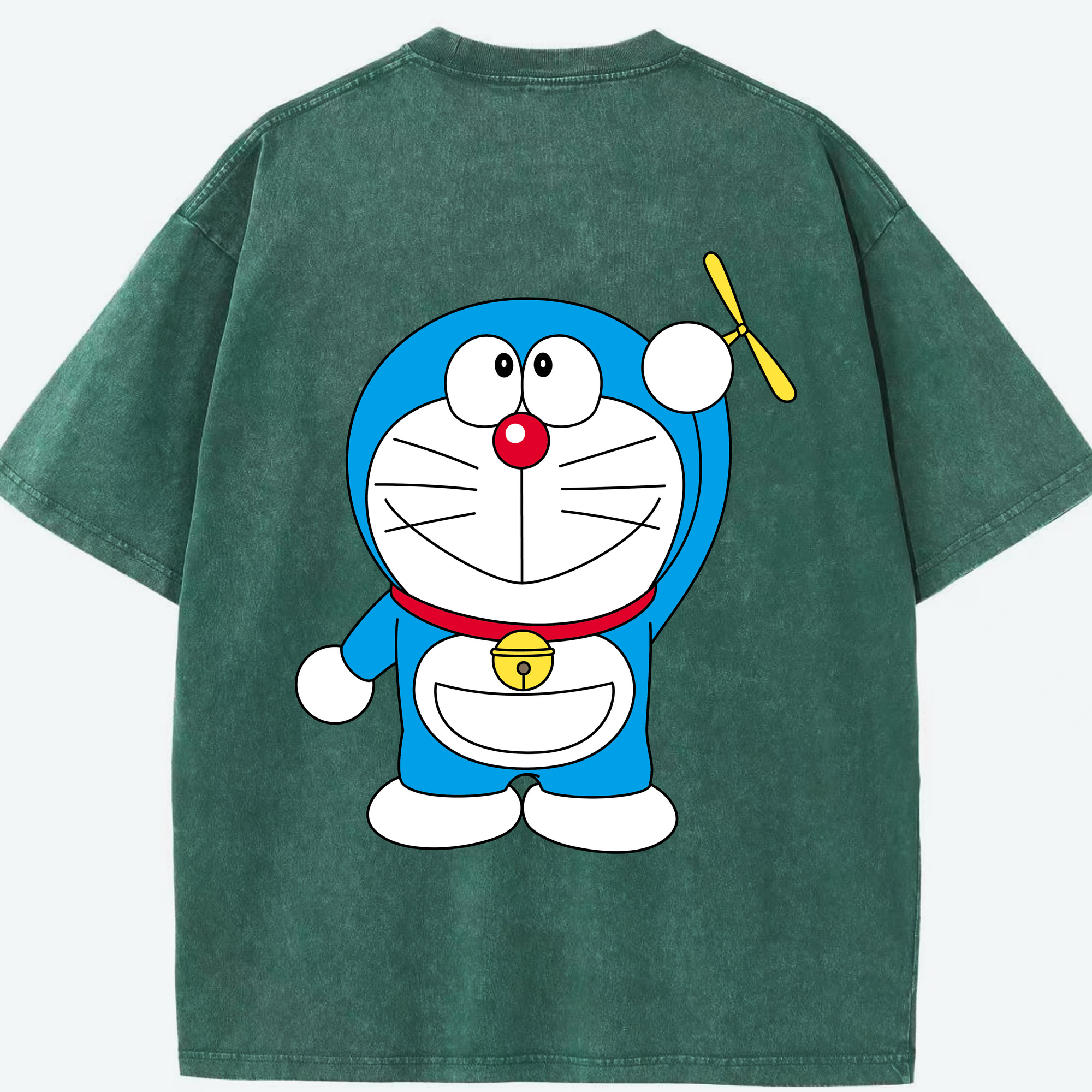 （画像用） ドラえもん Doraemon 綿100% ヴィンテージ風 半袖Tシャツ（背面プリント）